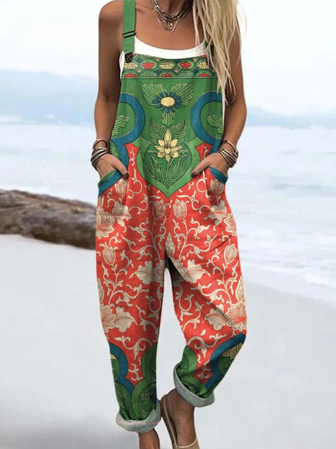 Althira – Boho Tapestry Print Overalls for Women