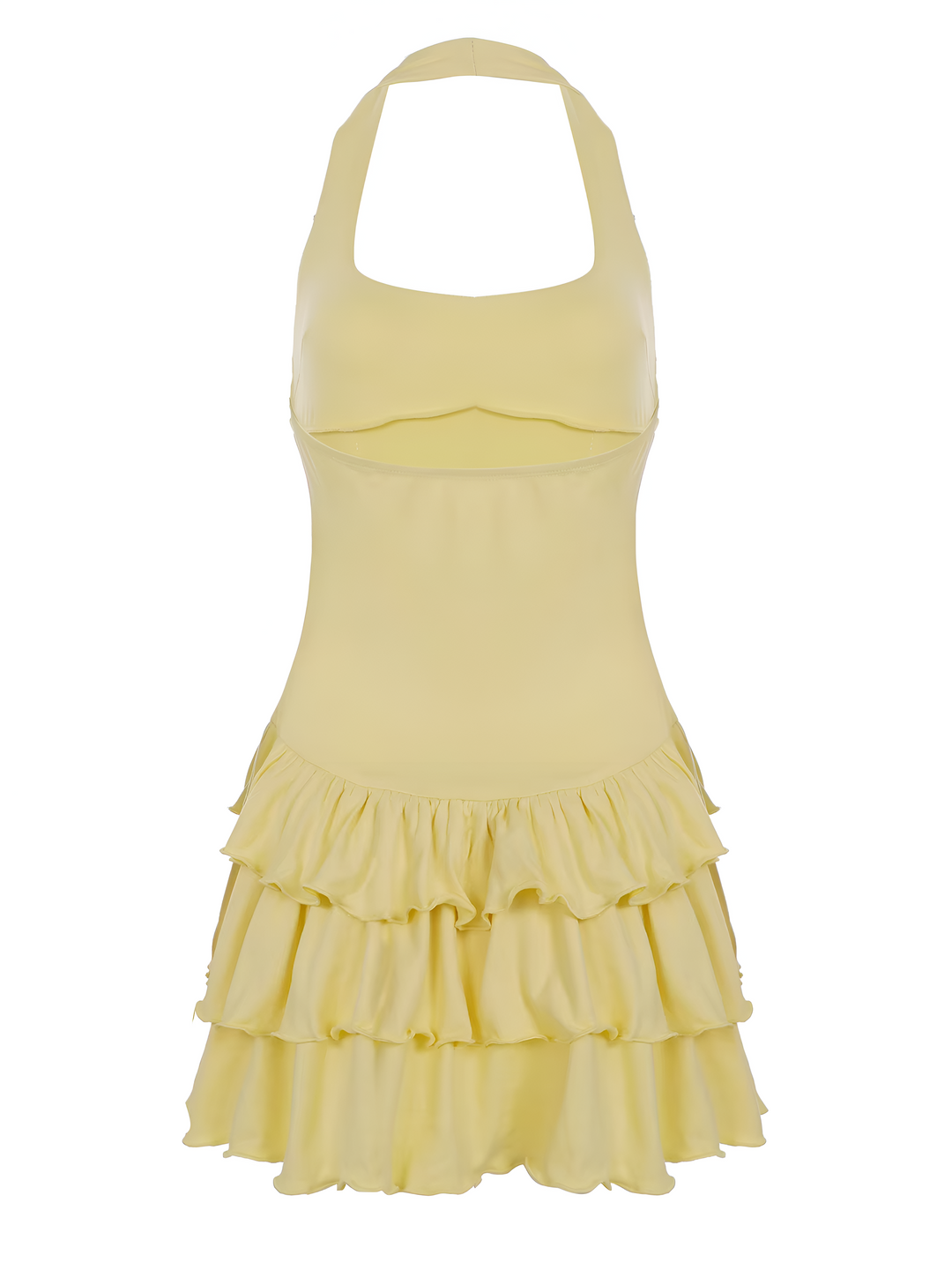 Luna | Flirty Mini Dress with Halter Neck and Ruffle Skirt