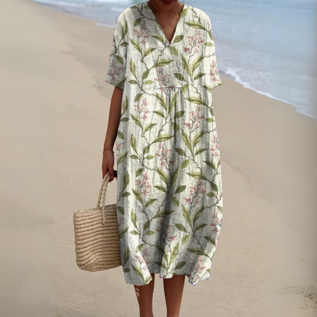 Klaudia – Tropical Breeze Cotton Dress