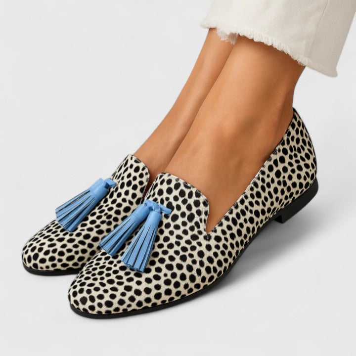 Leila – Playful Polka-Dot Loafers for Women
