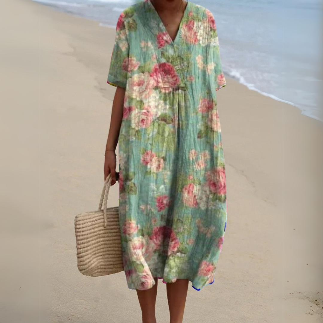 Krystyna – Vintage Garden Midi Dress