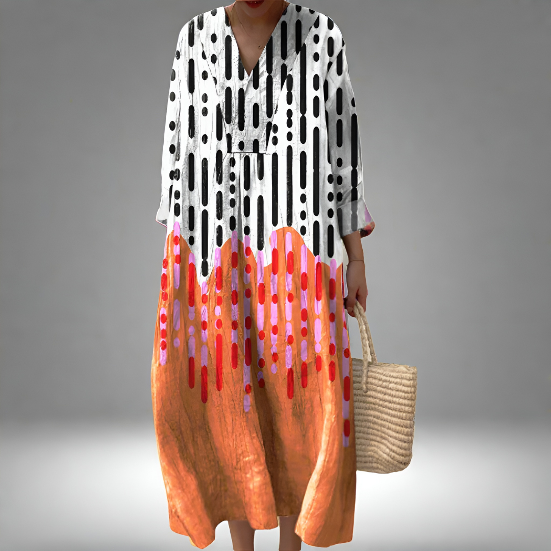 Syra – Sunset Rhythm Midi Dress