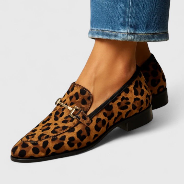 Jonelle – Chic Leopard-Print Loafers for Women