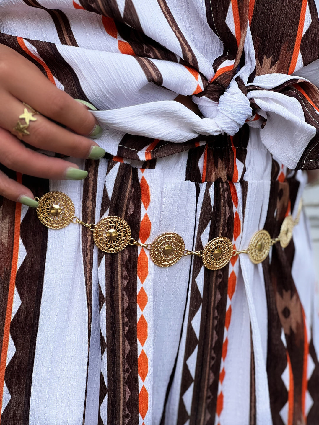 Jane – Gold Medallion Chain Belt for Women