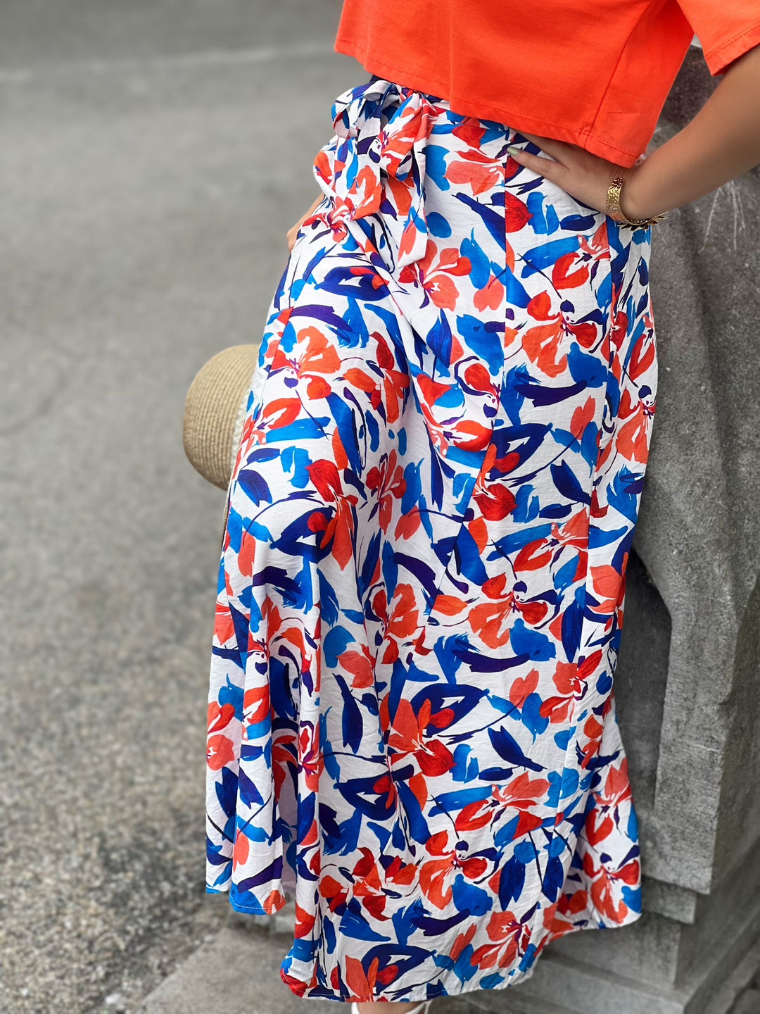 Melanie – Flowing Floral Print Maxi Skirt for Women