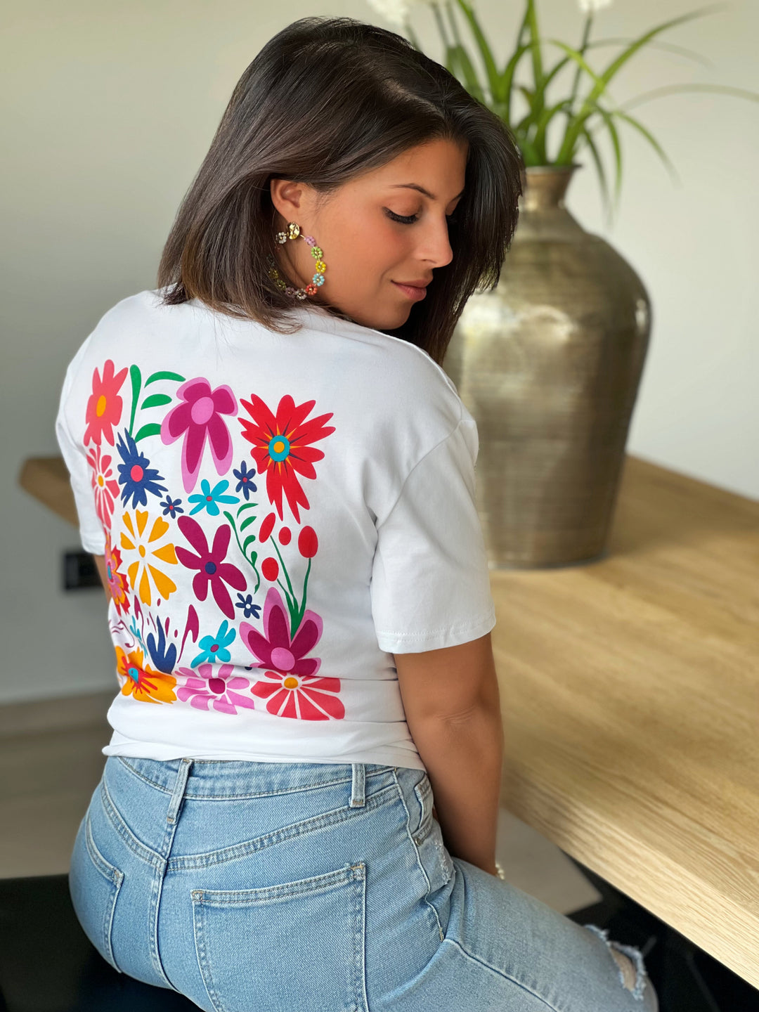 Florisha – Bloom Print Relaxed Tee for Women