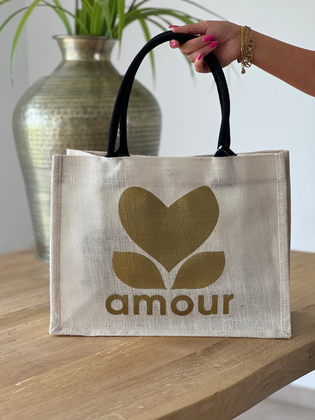 Valmira – Love-Inspired Jute Tote Bag for Women
