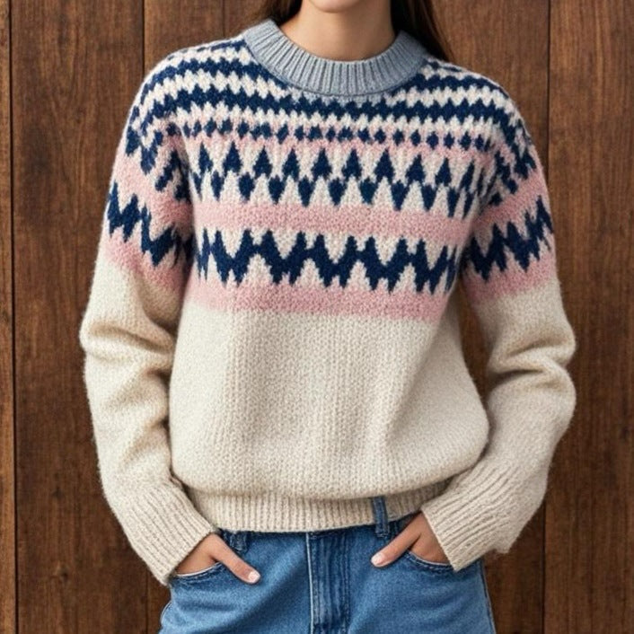 Loida – Patterned Knit Sweater for Women