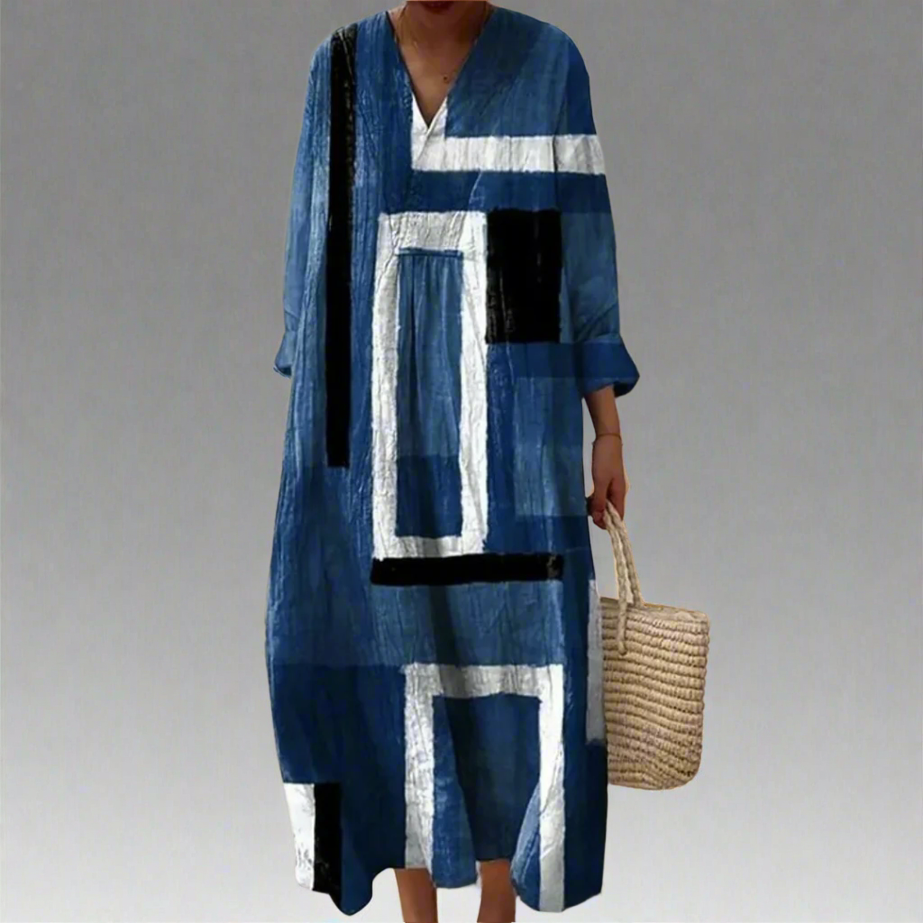 Maryla – Geometric Flow Maxi Dress