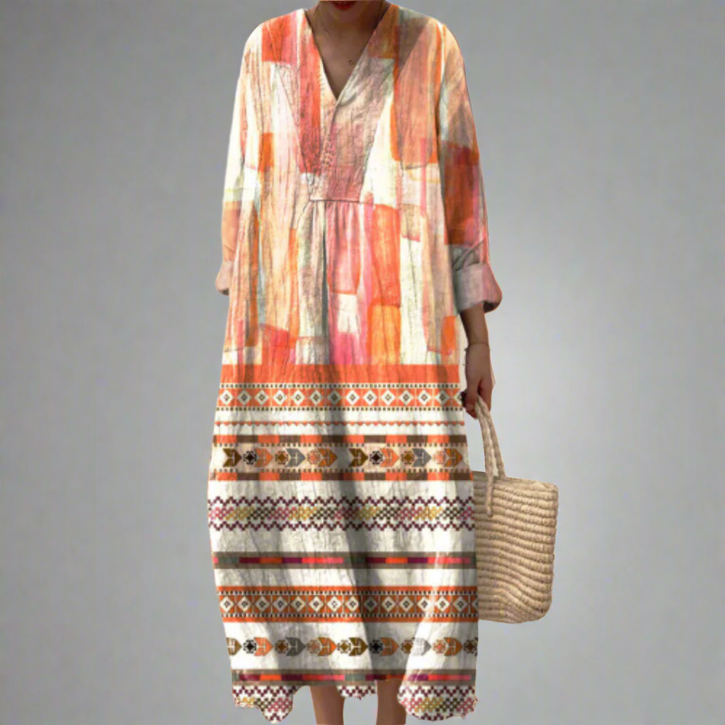Liliana – Artisan Sunset Maxi Dress
