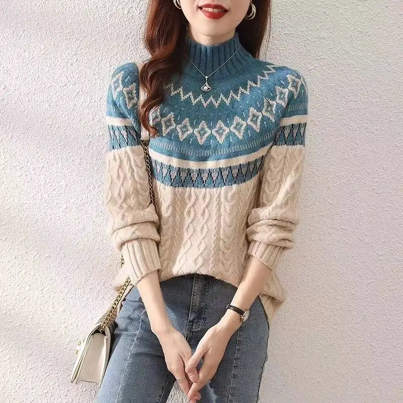 Farrah – Nordic Cable Knit Sweater for Women