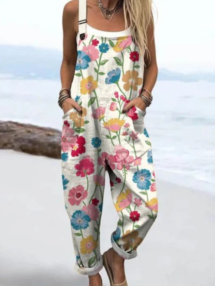 Florya — Bloom Print Overalls for Women