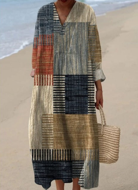 Mera – Artisan Patchwork Maxi Dress for Women