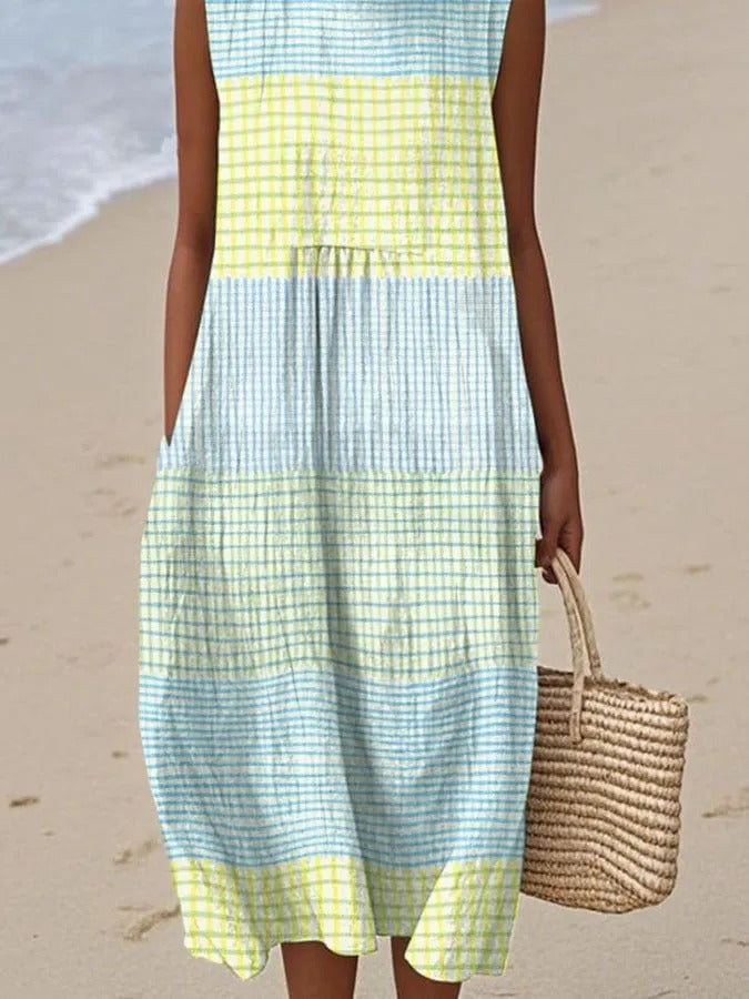 Liora – Pastel Gingham Sundress