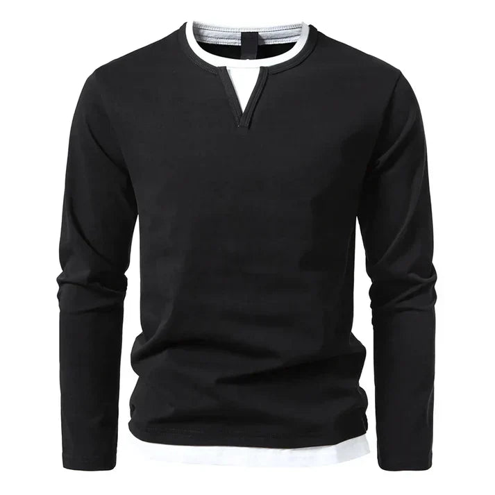 Elias – Modern Henley Long Sleeve Shirt for Men