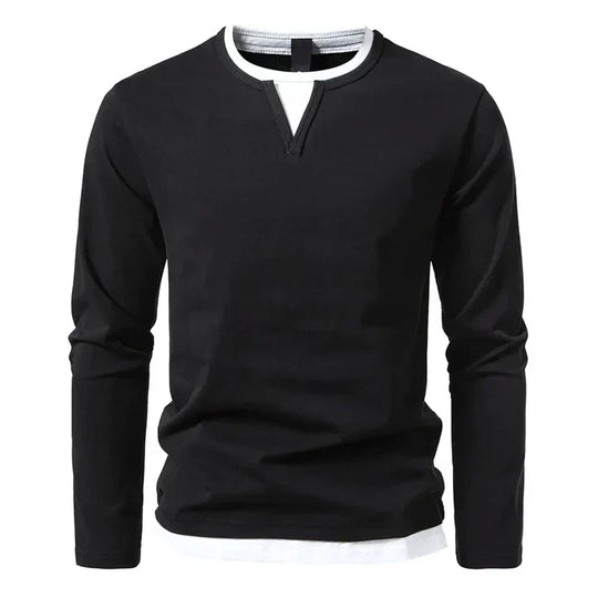 Elias – Modern Henley Long Sleeve Shirt for Men