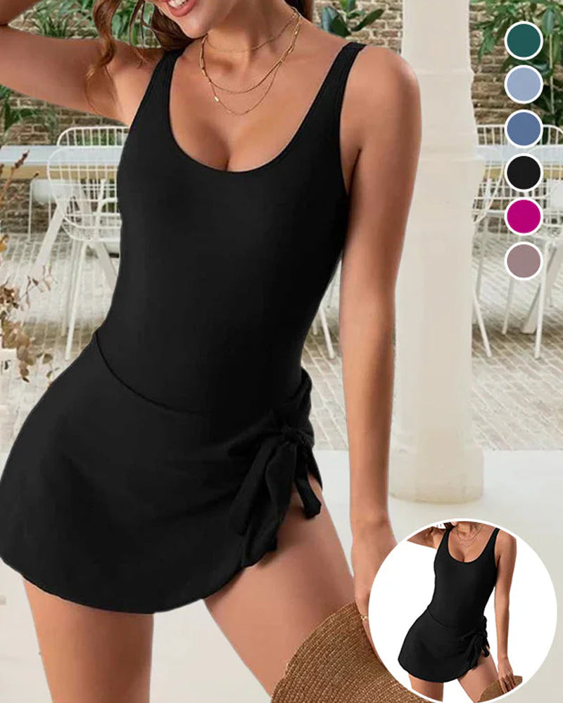 Greet – Side-Tie Swim Dress