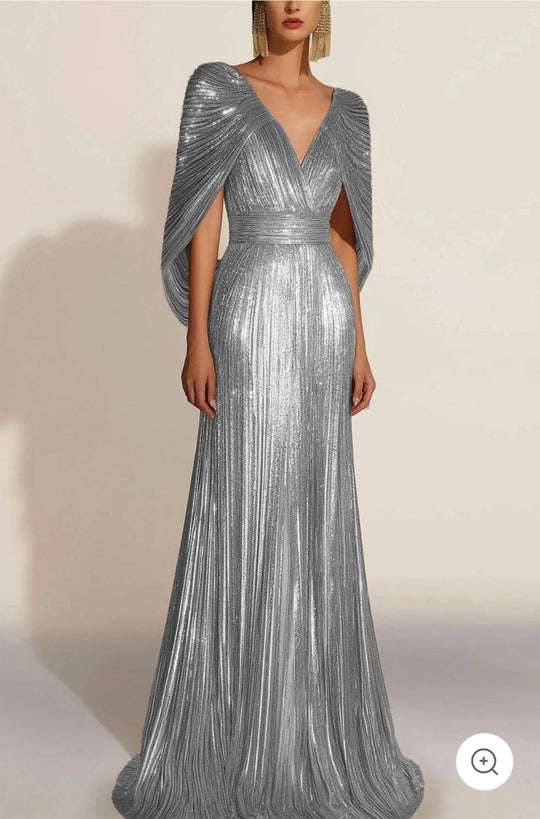 Frida – Metallic Embellished Evening Gown