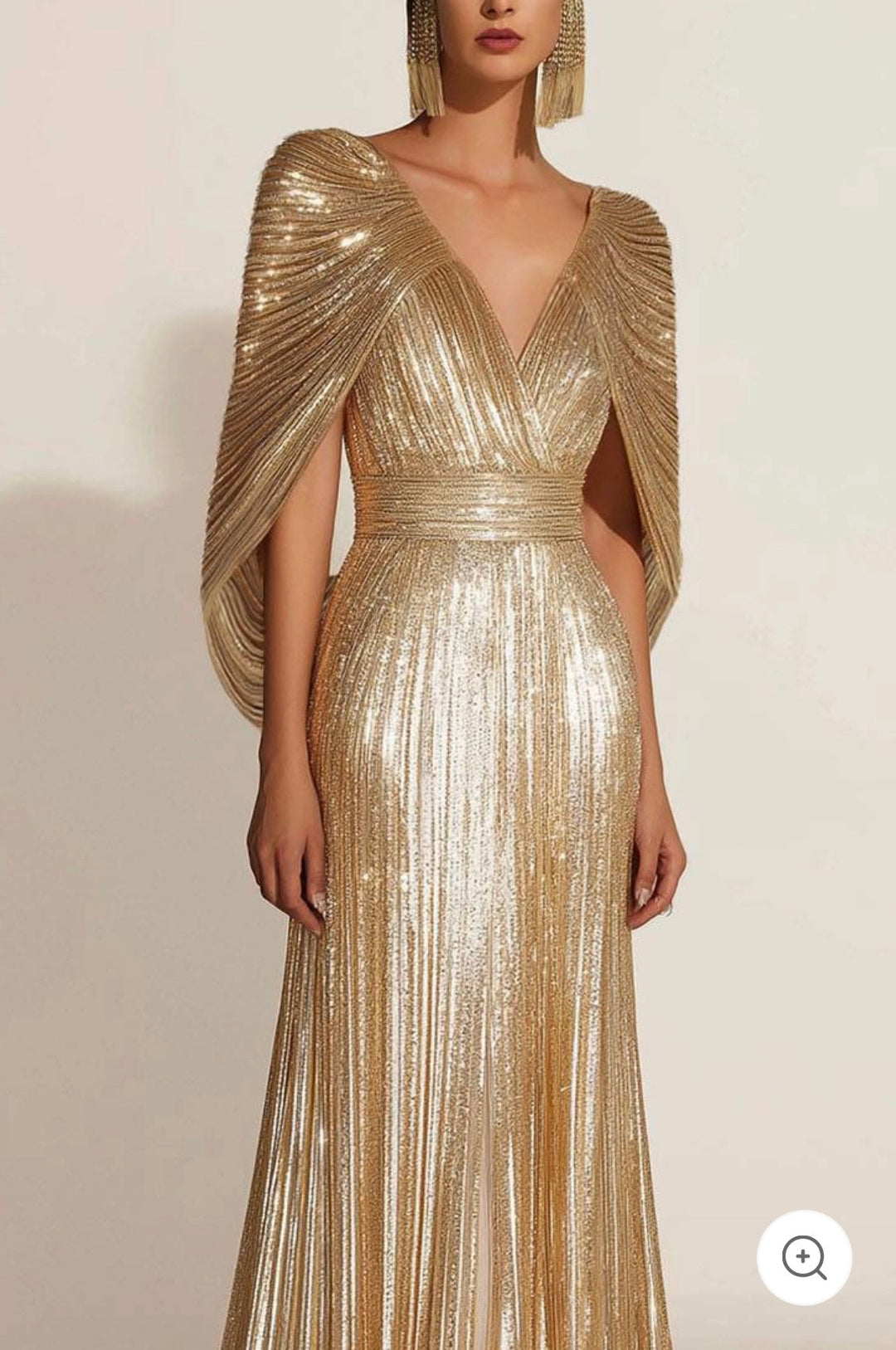 Frida – Metallic Embellished Evening Gown
