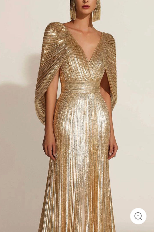 Frida – Metallic Embellished Evening Gown