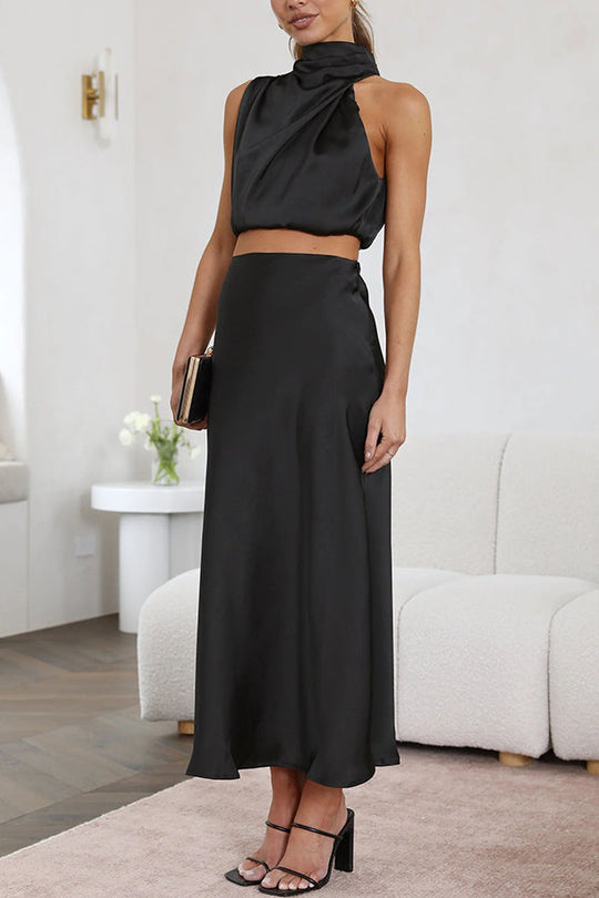 Sorelle – Satin Halter Gown for Women