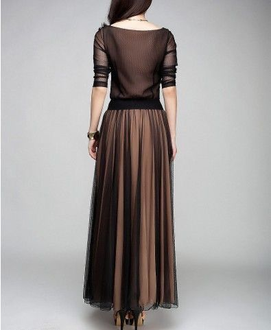 Waverly  – Chiffon Belted A-Line Maxi Dress