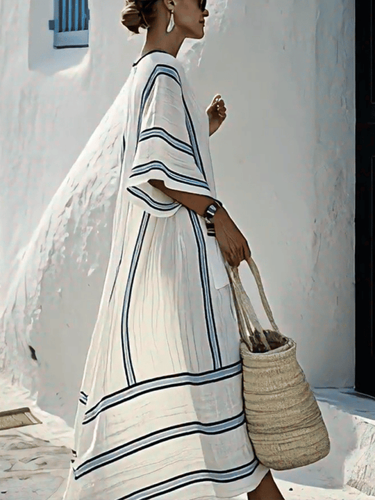 Athea – Striped Boho Maxi Kaftan for Women