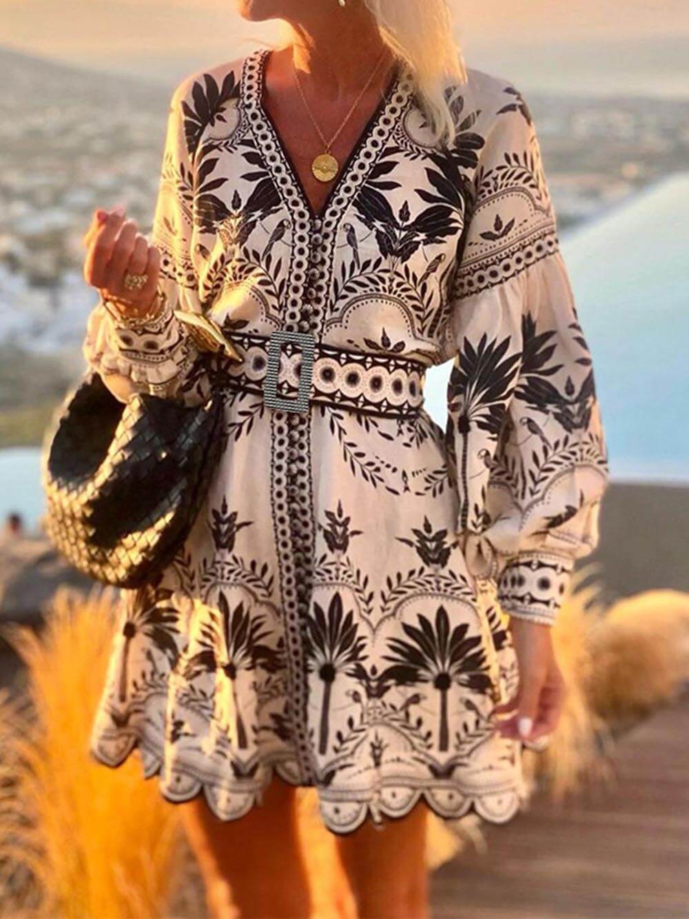 Maya | Loose Dress with Luxurious Print