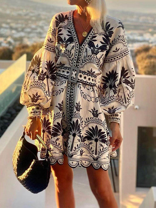 Maya | Loose Dress with Luxurious Print