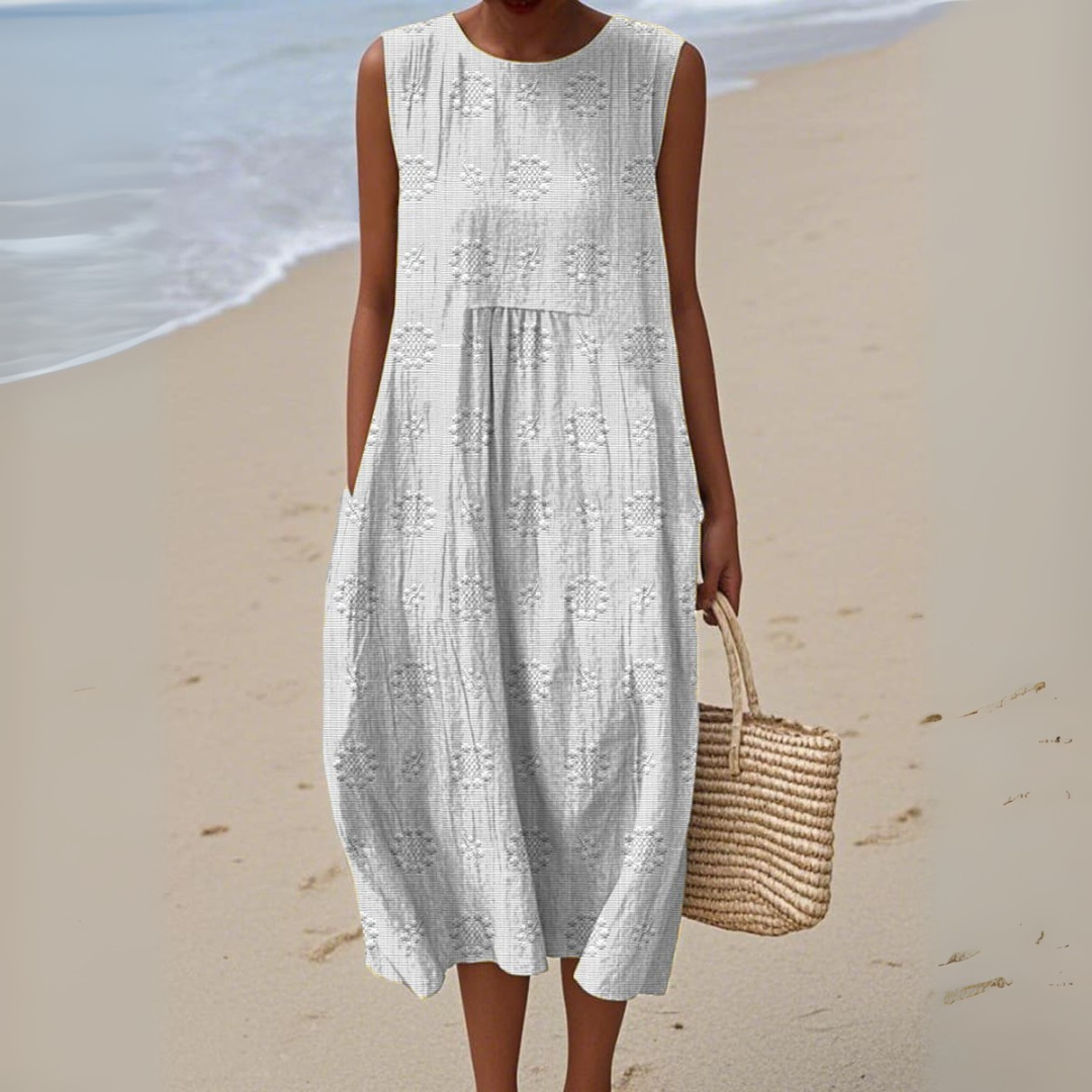 Elzbieta – Eyelet Cotton Sleeveless Dress