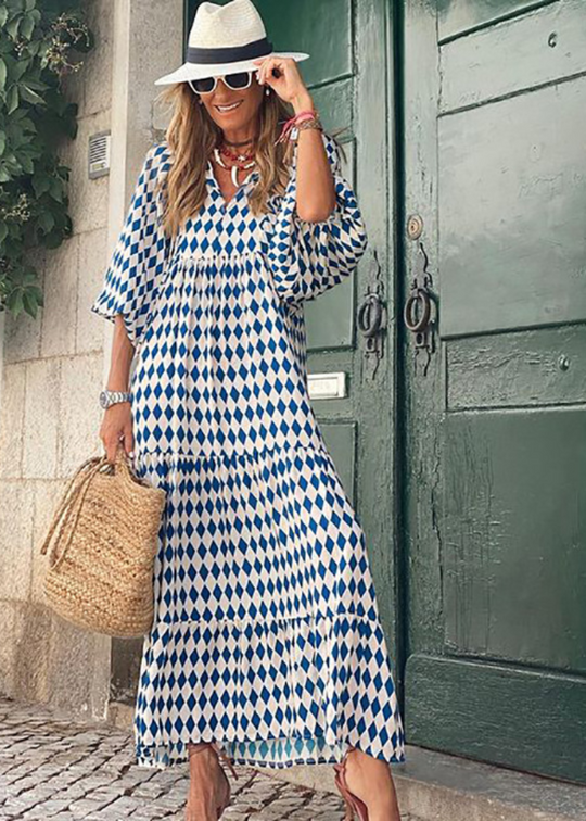 Cree – Printed Boho Midi Dress for Women
