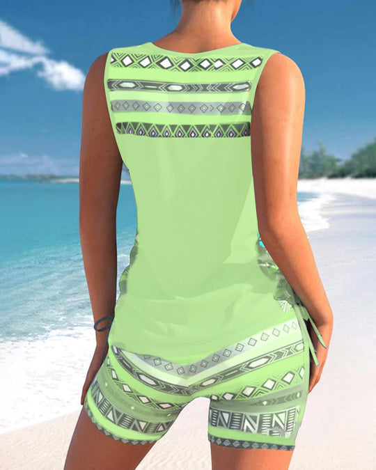 Coral – Boho Breeze Tank & Shorts Set for Women
