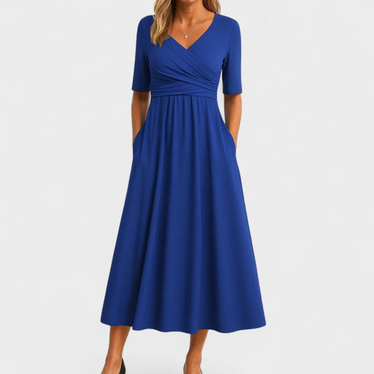 Danielle – V-Neck Empire Waist Dress for Women