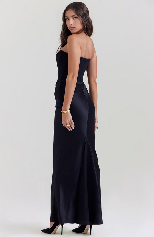 Marika – Strapless Satin Bodycon Dress for Women