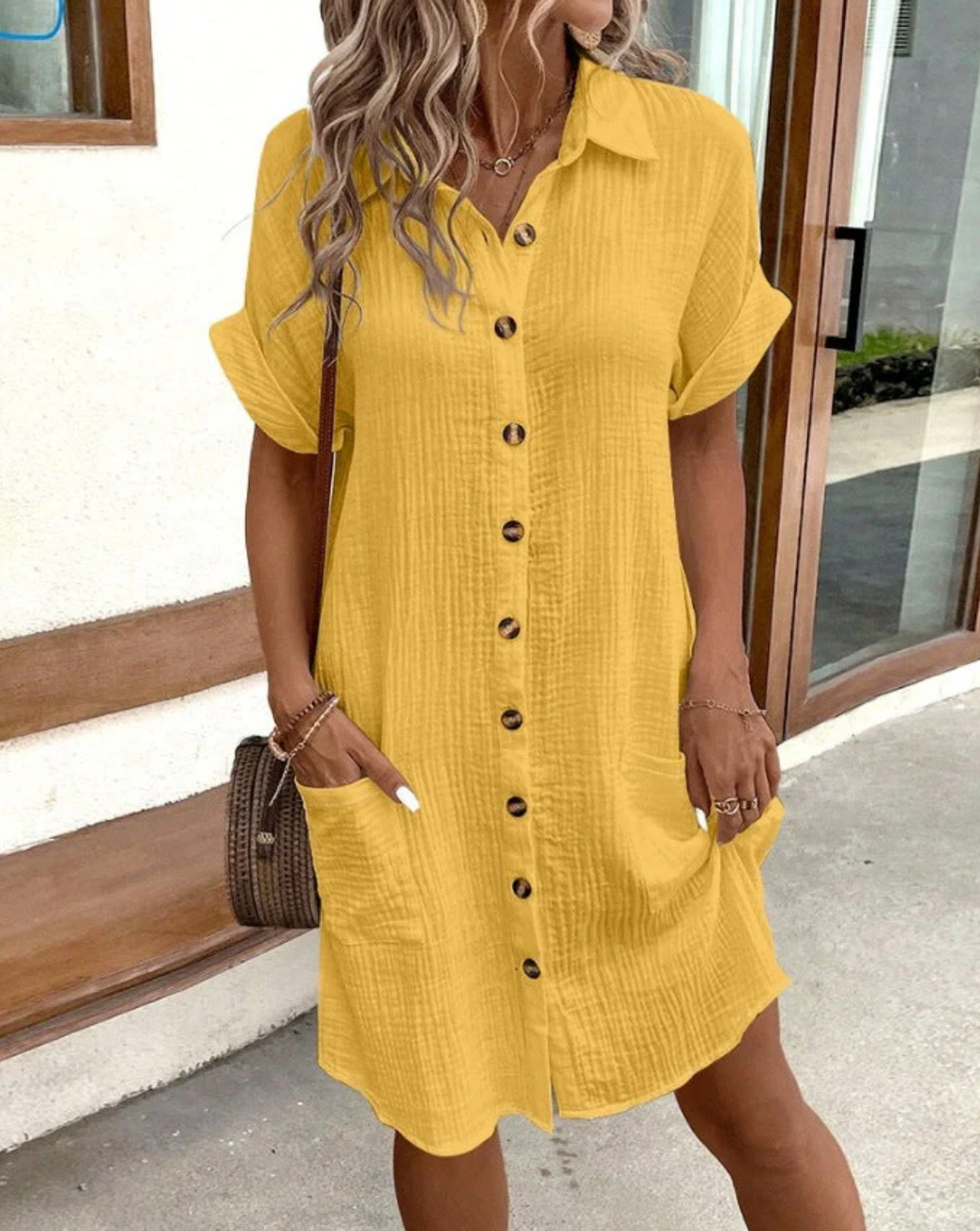 Kacie – Button-Down Shirt Dress for Women