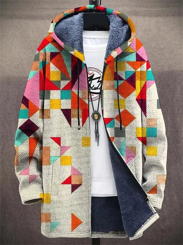Ashton – Patchwork Hooded Coat for Men