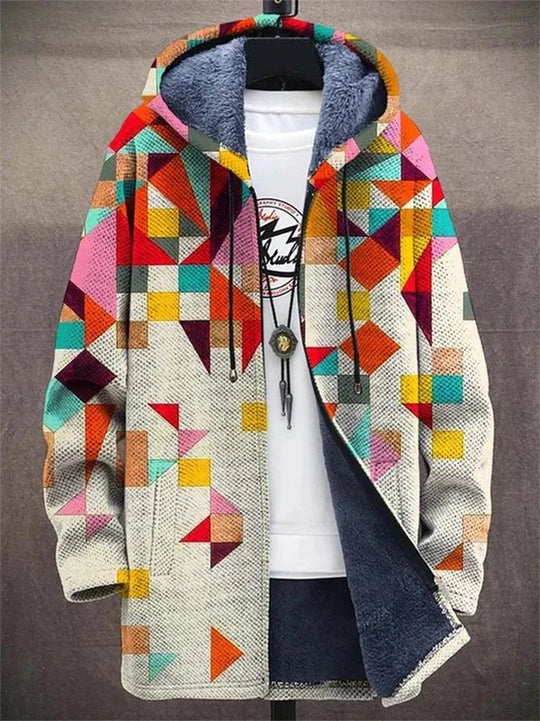 Ashton – Patchwork Hooded Coat for Men