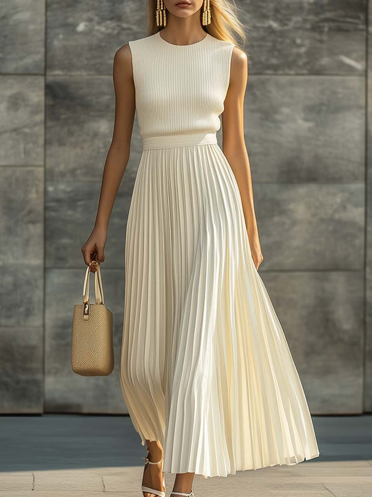 Finley – Sleeveless Pleated Knit Maxi Dress