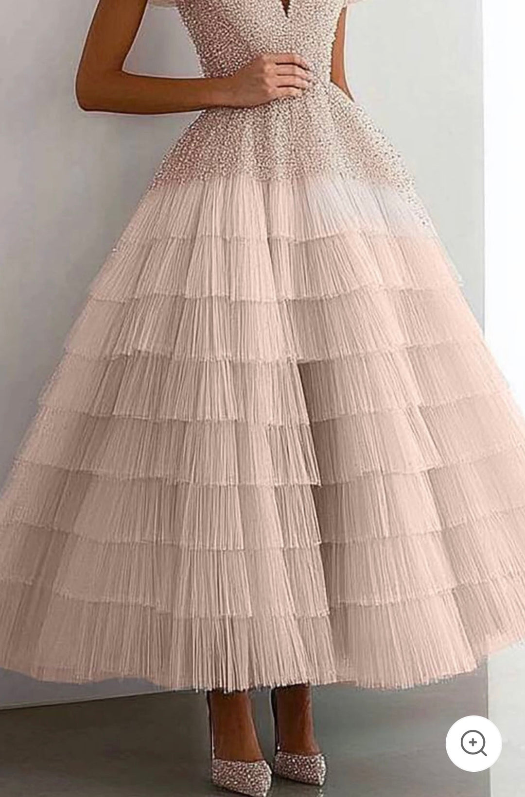Enni – Off-Shoulder Tiered Tulle Midi Dress