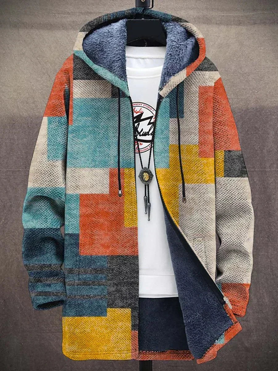 Ashton – Patchwork Hooded Coat for Men