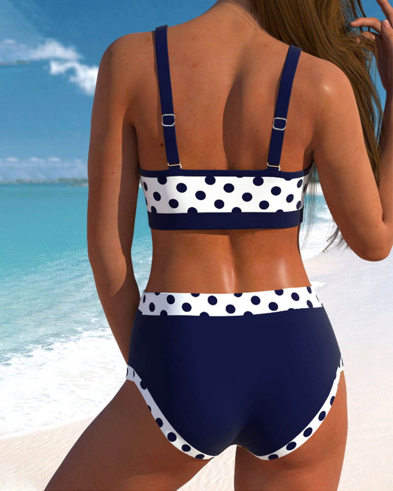 Maribelle – Retro Dot High-Waist Bikini Set