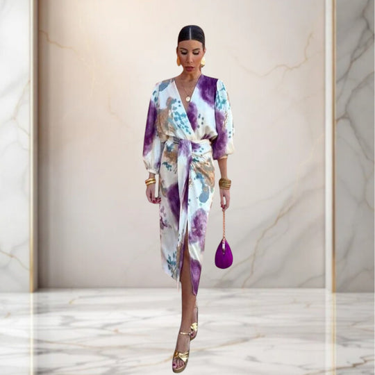 Tatiana – Watercolor Blazer & Trouser Set for Women