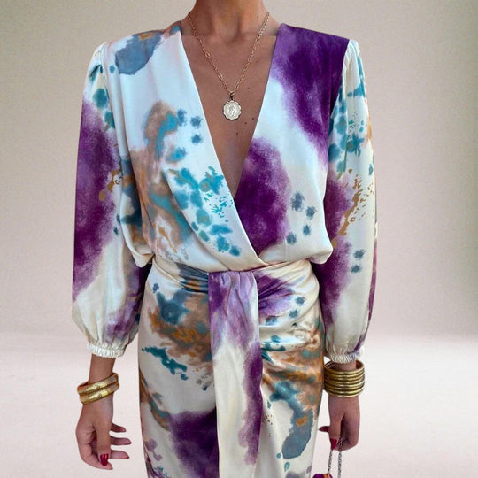 Tatiana – Watercolor Blazer & Trouser Set for Women