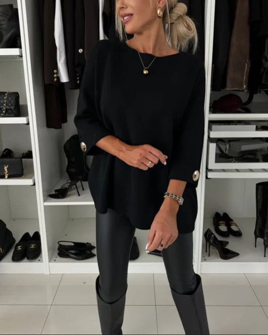 Maisie – Button-Cuff Knit Tunic for Women