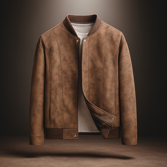 Elijah – Suede Bomber Jacket for Men
