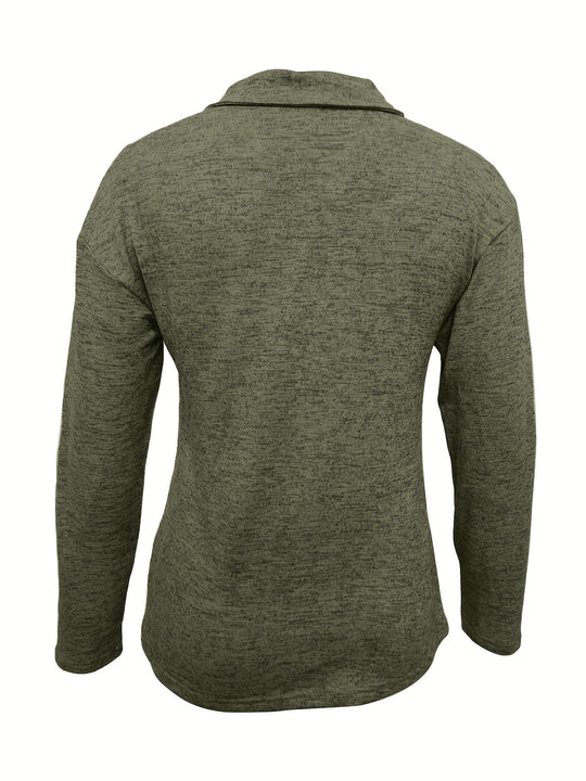 Seraya – Zip Collar Long-Sleeve Top for Women