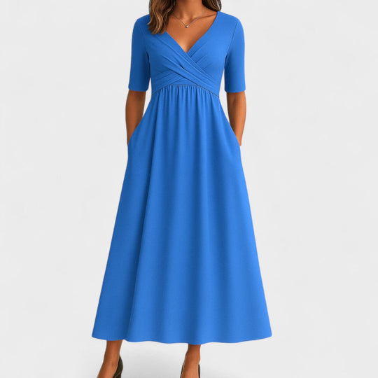 Danielle – V-Neck Empire Waist Dress for Women