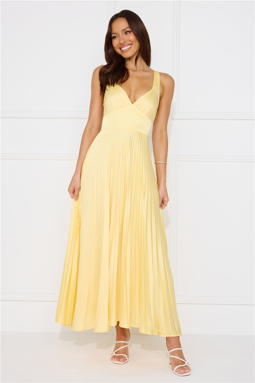 Azalea – Pleated Back-Tie Midi Dress
