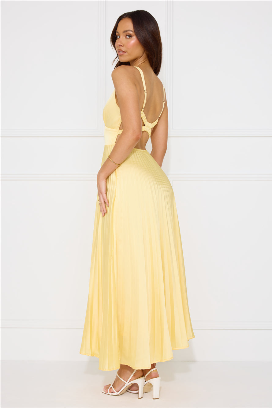 Azalea – Pleated Back-Tie Midi Dress