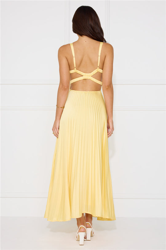 Azalea – Pleated Back-Tie Midi Dress
